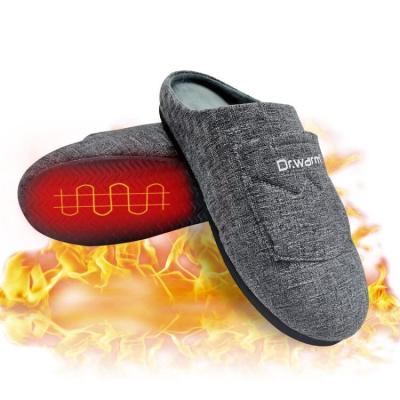 China Fashion Men Ladies Heating Protective Shoes Anti-skid Household Battery USB Electrically Heated Slippers for sale