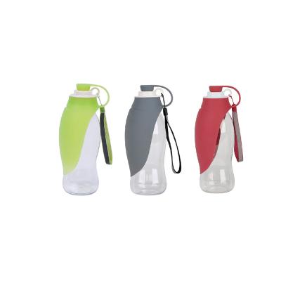 China Hotselling New Design Patent Travel Dog Water Bottle Viable Portable Pet Bottles With Silicone And ABS Bottles for sale