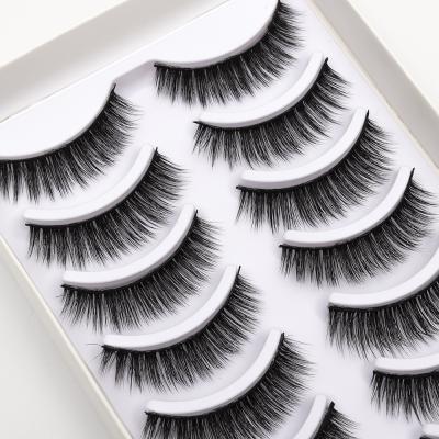 China 10 Pairs 3D Mink Hair False Eyelashes Natural Long Thick New 3D Eyelashes Crisscross Handmade Full Strip Lashes Eyelashes for sale