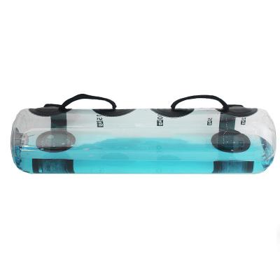 China Portable Customized Logo Workout Weights Physical Power Lifting Dumbbell Aqua Blue Water Filled Bag for sale