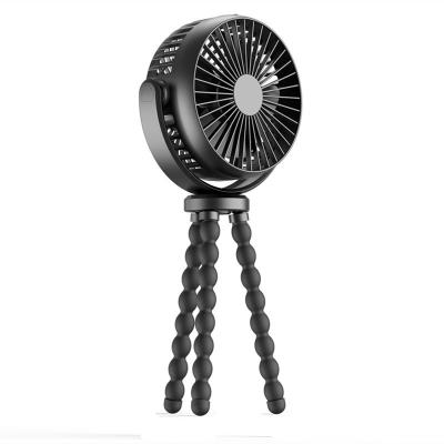 China Hot Sale 2000mAh USB 360 Rotation Portable Handheld Clip / Flexible Tripod Clip On Fan Mini Flexible Tripod Fan for sale