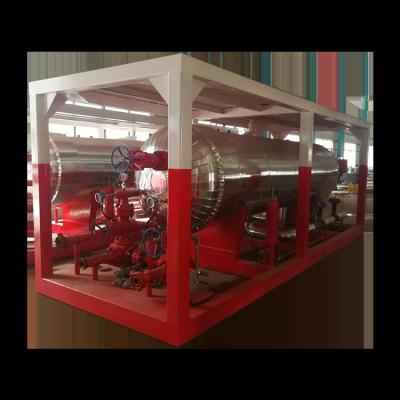 China Basic High Pressure / Skid Trailer Mounted Surface Meter / 3 Phrase Well Testing Separator / Oil Water Gas Separator for sale