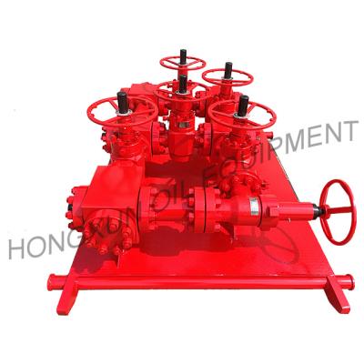 China High pressure/skid base Oilfield wellhead equipment well drilling choke manifold/3-1/16