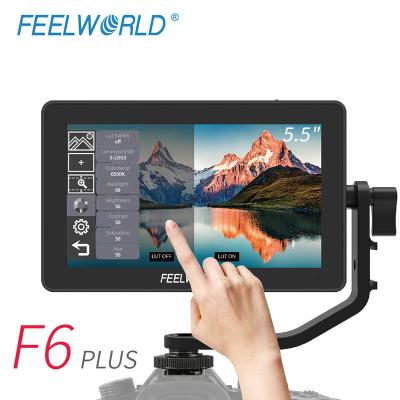 China FEELWORLD F6 PLUS 5.5 Inch On Camera DSLR Field Monitor Touch Screen IPS FHD 1920x1080 4K Video Monitor For Canon Nikon Camera FEELWORLD F6 PLUS for sale