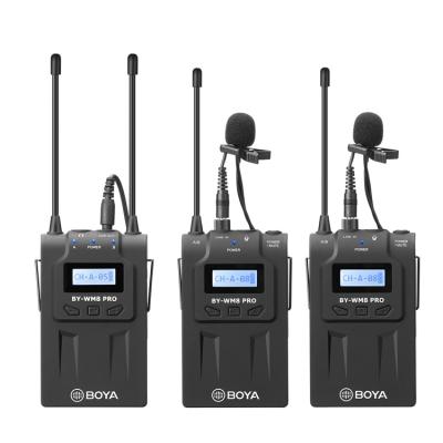 China K2 Pro UHF Microphone BOYA BY-WM8 Lavalier Omnidirectional Microphone Handheld Wireless Microphone System For EFP ENGLISH DV DSLR for sale