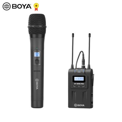 China BOYA 48 MIC Handheld Wireless Microphone System Kit Dual-Channel Wireless UHF For Canon Nikon DSLR SLR Video Camera VET ENGLISH Shooting for sale