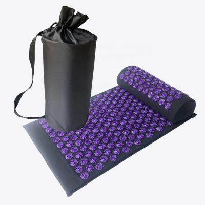 China Durable Good Quality Sleep Relief Therapy Massage Mattress Manual Acupressure Mat & Neck Pillow Set for sale