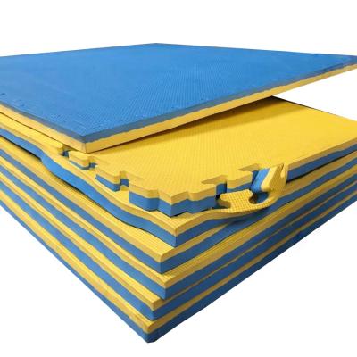 China Garages Hot Sale Cheap Eva Foam T Pattern Puzzle Tatami Taekwondo Mat for sale