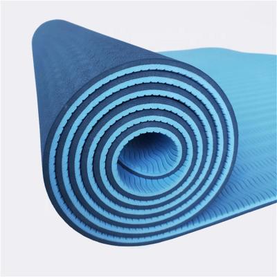 China Anti-Slip UV Printing Two Tone Yoga Mat Tpe Mat Exercise Mats Home Workout Pilates Waterproof for sale