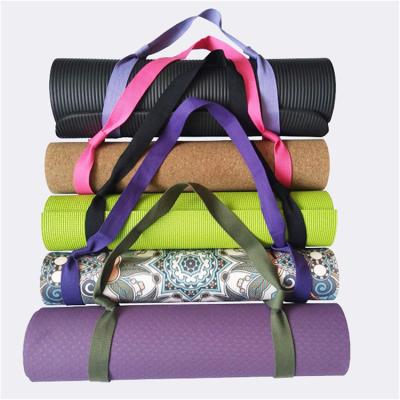 China Eco-Friendly Portable Extra Length Adjustable Buckles For All Sizes Yoga Mat Belt Cotton Sling Adjustable Strap for sale