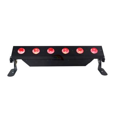 China Wireless UV Battery Operated Stage Light 6X18W LED Uplights RGBWA 6IN1 DMX LED Wall Joint for sale