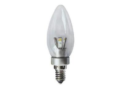 China Transparent 80lm/w 3W Indoor LED Light Bulbs E14 , LED Candle Bulb for sale