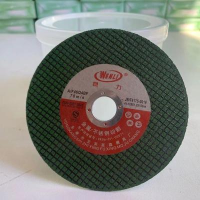 China Safe 4 Inch Stainless Steel Cutting Precision Green Cutting Disc High Efficiency Disc/Abrasive Grinding Wheel for sale