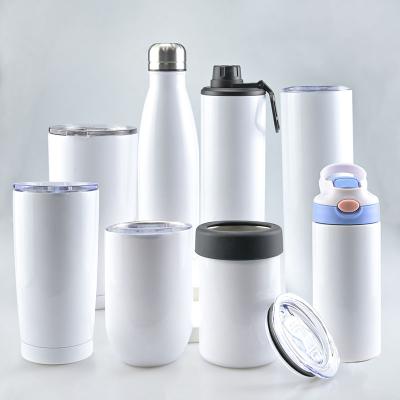 China Viable USA Warehouse Tumblers Mugs 15 oz 20 oz Empty Skinny Souvenir Sublimation Mug Wholesale Stainless Steel Vacuum Insulated Bottles for sale