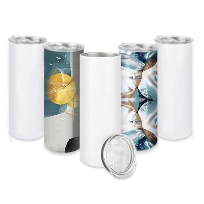 China Disposable USA Warehouse 20 Oz Sublimation Stainless Steel White Double Wall Tumbler Upright Blanks for sale