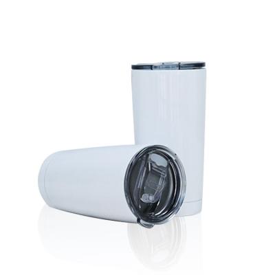 China 20 Ounce Regular Double Wall Stainless Steel Car Cups Disposable High Quality Sublimation White Rocker Arms White for sale