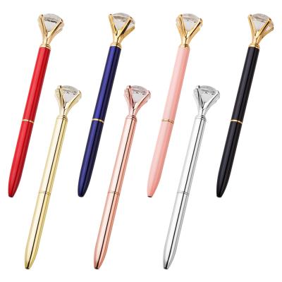 China office & Pen Point Ball Pen For Wedding Gift Promotion Big Top Diamond Pen Multi Color Diamond Crystal School for sale