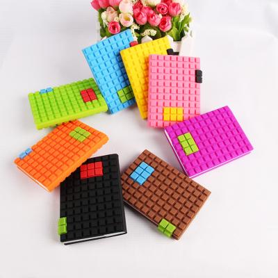 China Creative spiral toy block design silicone cover notebook with custom logo for gift for sale