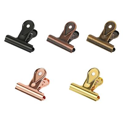 China Metal Office Stationery Assorted Sizes Hollow Out Binder Staples Paper Clips Cheap Promotion Folder Clip for sale