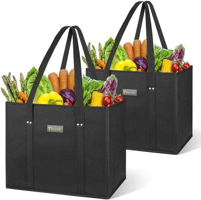 China New Product Handled Grocery Bags Reusable Shopping Bag With Reinforced Bottom And Handles for sale