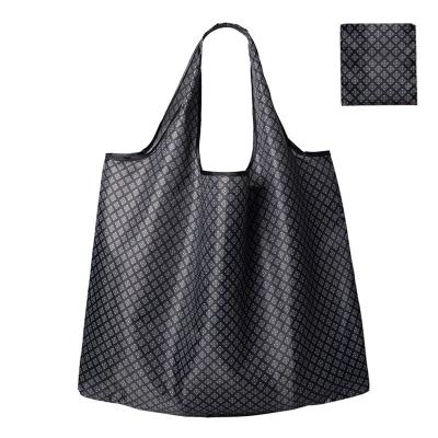 China Eco-friendly Waterproof Folding Shopping Bag Amazon Warm 210D Oxford Cloth 2 In 1 Washable Foldable Shopping Bag for sale