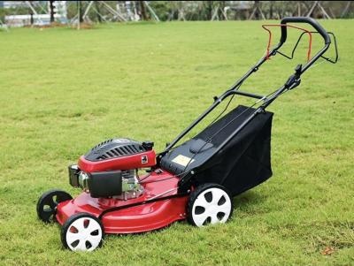 China Hand Pushed Fuel Garden Lawn Mower Machine For Grass Cutting for sale