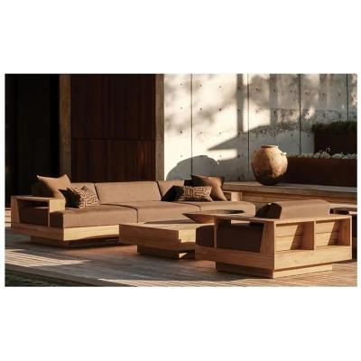 China Modern Outdoor Furniture Garden Sofas Sets Patio Teak Wood High End Modern Sofa Set outdoor furniture for sale