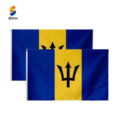 China Wholesale Barbados Flag School Banner Polyester Cotton Eco - Friendly Barbados Flags for sale