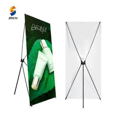 China Indoor Outdoor Advertising Show Stand 80 x 180 cm 60 160 cm X Banner Adjustable Fit Trade Show Exhibition Market X Shape Banner for sale