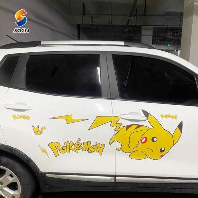 China Removable Custom Die Cut Exterior Vinyl Vehicle Body Window Door Stickers Printing Removable Car Sticker for sale