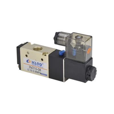 China 16mm2 (CV=0.89) 3/2 way 3V210-08 1/4 inch electric control single solenoid valve for sale