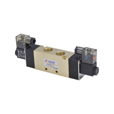 China 50mm2 (CV=2.79) KLQD 4V400 Series 5/2 Way 4V420-15 Double Coil Electric Control Air Solenoid Valve for sale