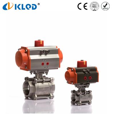 China DN80 PN16 General Stainless Steel Pneumatic Ball Valve 3 Inch Picture for sale