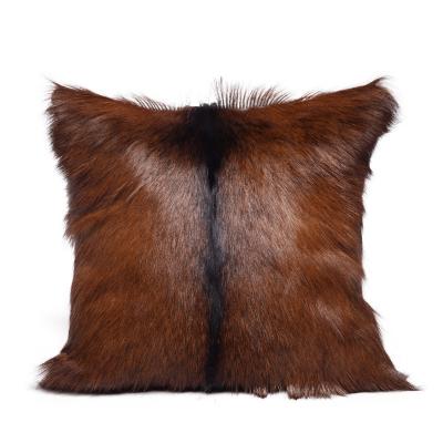 China Real Fur Natural Color Fur Pillow Goat Fur Pillow for sale