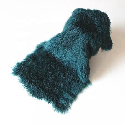 China Auto Upholstery 100% Real Mongolian Lamb Fur Skins Long Curly Hairs / To Lamb Fur Skin for sale