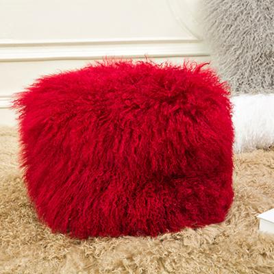 China Eco-friendly Wholesale Curly Lamb Fur Chair Cover for sale