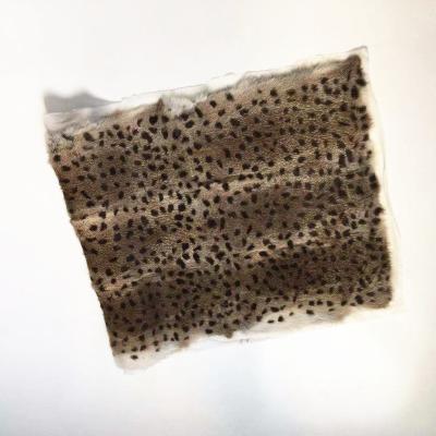 China Direct Garment Factory Wholesale Price Leopard Print Rabbit Fur Skin High Quality Flat Printed For Garment for sale