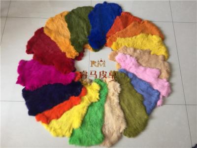 China Auto Upholstery Colorful Dyed Rabbit Fur Skins for sale