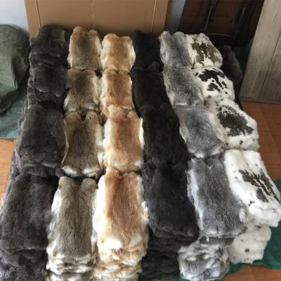 China Auto Upholstery Factory Wholesale Natural Color Rabbit Skin for sale