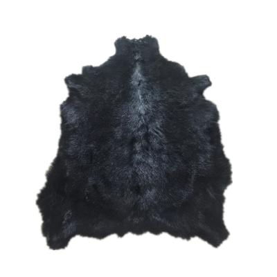 China Eco - Friendly Wholesale Black Goat Fur Skin For Coat for sale