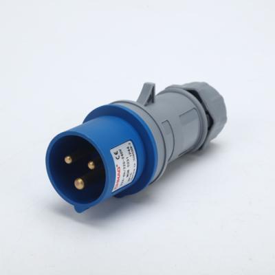 China Comp. elect. hid industrial 13 amp 32a 3 phase male female plug industrial socket for sale