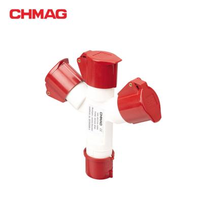 China CHMAG IP44 Industrial Electrical Outlet Female Industrial Socket 16A 32A 380-415V 3P+E for sale