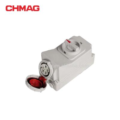 China Chmag 16A 32A 220-380/240-415V 5P IP67 Industrial Industrial Connector Coupling Switch Socket for sale