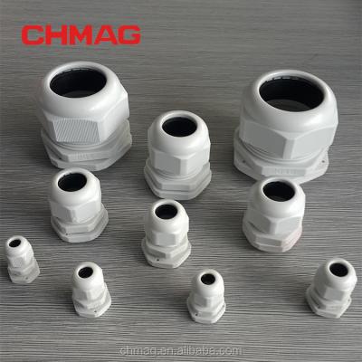 China Nylon PA IP68 Fixed Plastic Cable Gland PG Type With Rubber PG7-PG63 for sale