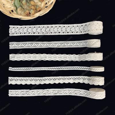 China Other Popular Design High Quality Customized Elastic Stretch Guipure Lace Trim White Cotton For Clothes Textile Home Tablecloth for sale