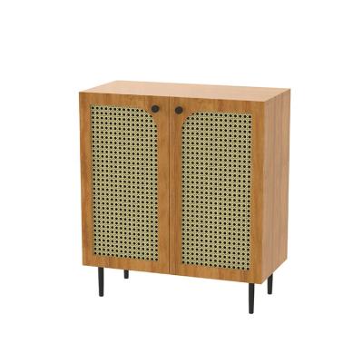 China BELLEWORKS Natural Modern Home Furniture Adjustable Rattan Wooden Sideboard Kichen Cabinet (Other) Custom Made for sale