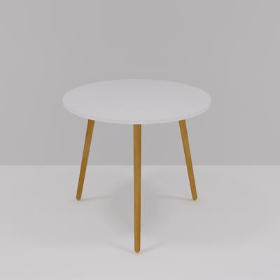 China (Other)Modern Round Living Room Simple White Painting Adjustable OAK Wood Coffee Side Table Coffe Tables for sale