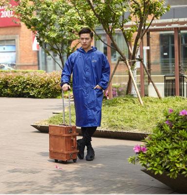 China Polyester Raincoat Poncho - PVC Long Raincoat QA-1701 Blue for sale