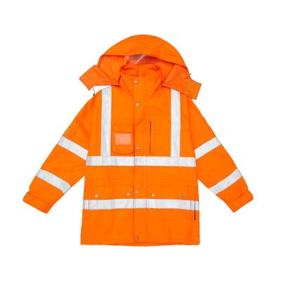 China Customized Logo Flood Control Materials Raincoat Breathable Reflective Rain Coat for sale