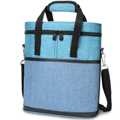 China 2021 New 3 Bottle Travel Bag Beer Cooler Tote Insulated Picnic Cooler Bag Waterproof Portable Wine Carrier for sale